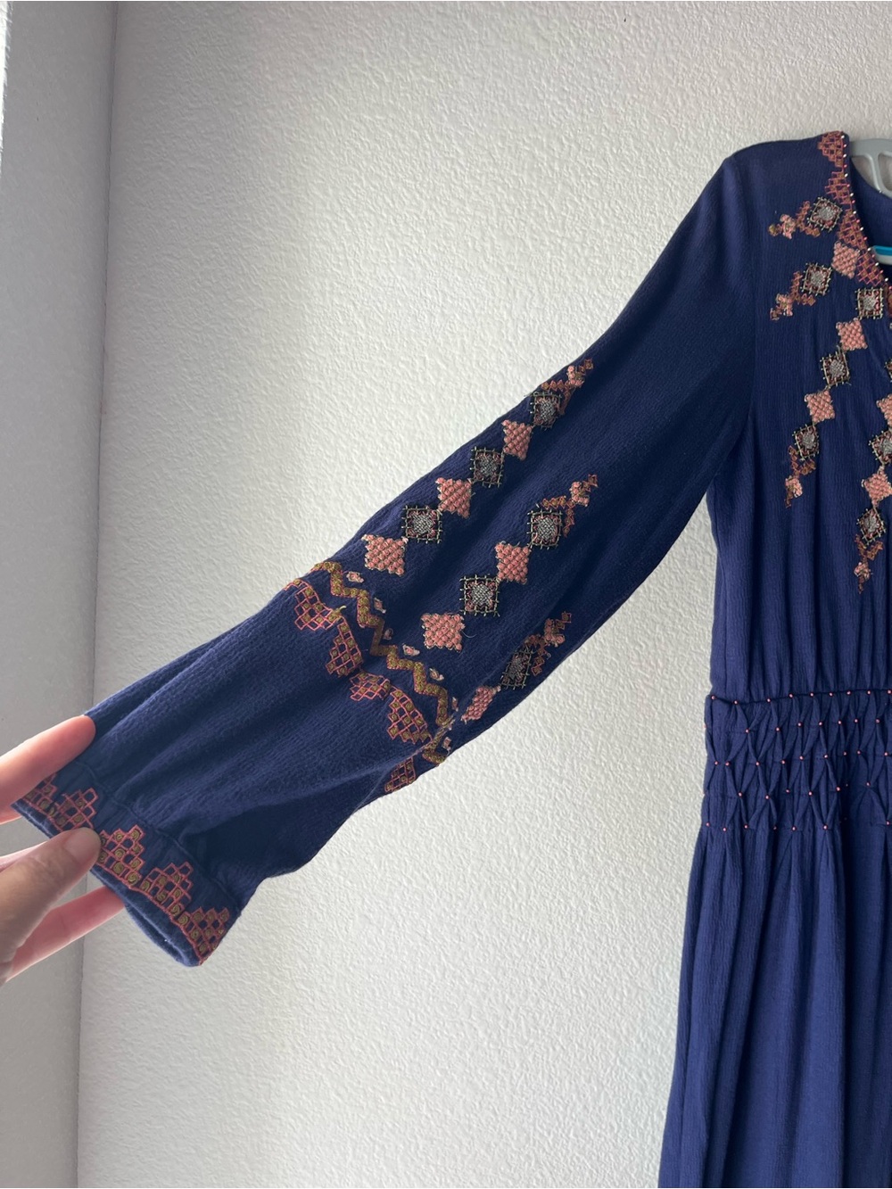 NWOT Soft Surroundings Socorro Purple Embroidered Maxi Dress  Size XS - Picture 4 of 13